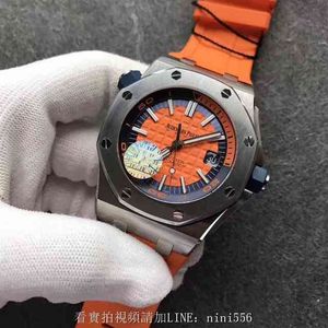 Luxury Watch for Men Mechanical Watches Serie 15710 Orange Disc Diving Automatic Chain Core 3120 ES 42 mm Schweizer Brand Sport Armaturen