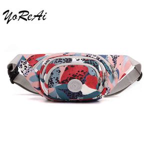 Yorai Printed Women Waist Bag Sport Running Chest Bags Travel Leisure Messenger Packet Fashion New Zipper Shoulder Package J220705