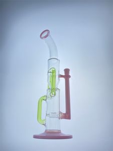 Pipe da fumo stile riciclato verde e rosa latte pulito giunto da 14 mm ad alta quantità