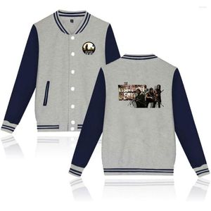 Kurtki męskie The Varsity Baseball Bomber Jacket Men Men Hip Hop Harajuku chłopców Dziewczyny Single Beded Lose Coats