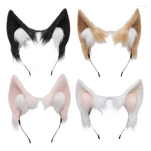 Party Supplies Faux Fur Ears Plush Headbands Women Lovely Animal Hair Hoop Female Girls Hairband Holiday Cosplay Costume Headpiece