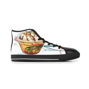 GAI DIY Custom Shoes Classic Canvas High Cut Skateboard Casual Accept Anpassning UV Tryck Mens Womens Sports Sneakers Vattentät storlek 38-45