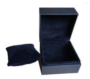 Watch Boxes 4pcs/lot Wholesale Black Jewelry Plastic&Lint Gift Case Oem May Custom Logo Box Promotion Packaging China