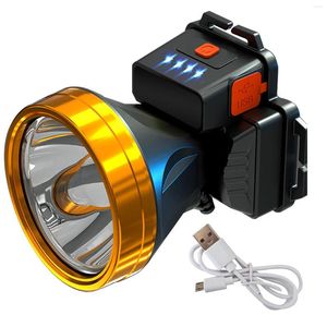 Headlamps Head Lamp Climbing High Power Front Light Waterproof Camping Hiking Night Fishing Long-Distance Illumination