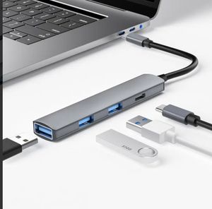 4 Port USB Hub Adaptador para laptop USB 3.0 Tipo C 5Gbps Privacidade segura em Promoção