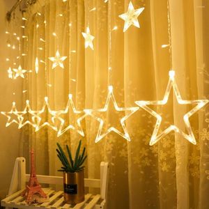 Strings Lumiparty 138LEDS Star Fairy Lights Christmas String Light Garland LED Curtain para decoração de aniversário em casa em casa