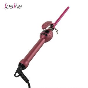 Hair Curlers Straighteners 9mm Unisex Wand Hair Curler Small Barrel Skinny Hair Curling Iron Wand Professional Super Tourmaline Ceramic Slim Tongs Styling T220916