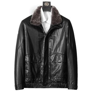 Leder Jacke Männer Winter Unten Mantel Dicke Warme Oberbekleidung Mantel Plus Größe Windjacke Ropa De Hombre Schlank Mäntel Unten Parkas 5XL