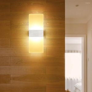 Wall Lamps Round Square Lamp Led Light Mounted Sconce Acrylic Super Bright Makeup Bathroom Waterproof Mirror