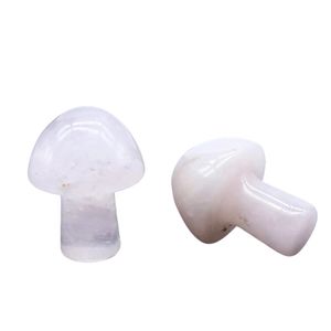 20 MM A Forma di Fungo Gemma Statua Figurine Intagliato Quarzo Rosa Pietra Funghi Artigianato per Guarigione Chakra Reiki Bilanciamento Decorazione Domestica