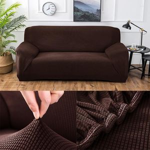 Chair Covers Polar Fleece Sofa Cover Thick Universal Elastic Slipcover Corn Kernels Texture Couch Furniture 1/2/3/4-Seater