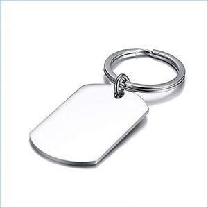 Charms Custom Personalized Engraving Stainless Steel Charm For Necklace Keychain Fashion Blank Dog Tag Military Pendant D Carshop2006 Dhgly