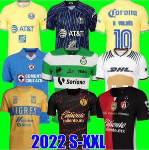 22 23 Club America Fußballtrikots 3XL Liga Mx 2022 2023 Club Tijuana Cruz Azul Naul Tigres Camisas Atlas Unam Fußballtrikot Fidalgo