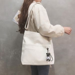 100st Stuff Sacks Women Canvas Plain Prints stor kapacitet crossbody v￤ska med dubbelp￥se