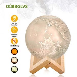 Decorative Objects Figurines Aroma Diffuser Ultrasonic Essential Oil 880ml Air USB Humidifier Full Moon Lamp Night Light Cool Mist Purifier F 220919