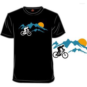 Men's T-skjortor Mountain Cykling Adventure Cotton Short Sleeve Men Shirt Casual O-Neck Summer Mens Tee 233