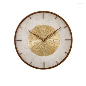 Wall Clocks Luxury Nordic Clock Garden Home Decor Living Room Decoration Creative Fashion Silent Watch Chinese Copper