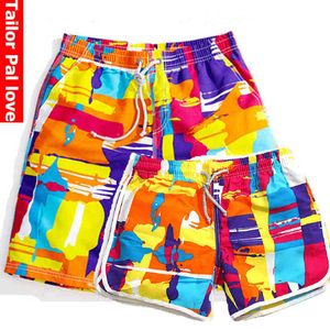 Par de moda de banho masculina combinando shorts de natação para homens, mulheres, praia de verão bermuda surf surf schorts j220913