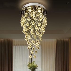 Chandeliers Luxury Crystal Ceiling Chandelier Modern Creative Design Indoor Lighting Long LED Cristal Lamp For Living Room Staircase Hallway