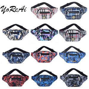 Yorai New Bag Canvas Unisex Fanny Pack Waist Belt Bags Purse Pouch Pocket Travel Runing Sport Bum高品質の防水J220705