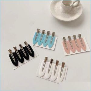 Saç klipsleri 4pcs/set bükülme saç klipsleri barrettes işaret pin curl klip makyaj kırılganlık saçlı stil patlama aksesuarları c3 dro dhint