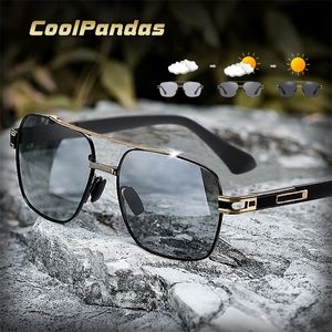 Солнцезащитные очки CoolPandas, высокое качество, поляризационные мужские и женские Pochromic UV400, солнцезащитные очки для вождения, унисекс, линзы-хамелеоны 220920