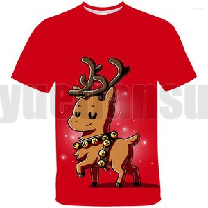 Erkek tişörtler Mutlu Noeller Tshirt 2022 yıl Noel Baba Gömlek Çocuklar 3d anime üstleri tee genç kırmızı sokak kıyafeti büyük boy tişört