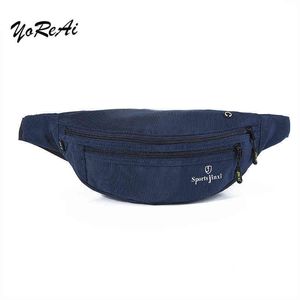 Yorai Letter Unisex Hip Bag Women Sport Sport Belt Bolsa Bolsa Men, executando sacolas de telefone de ciclismo J220705