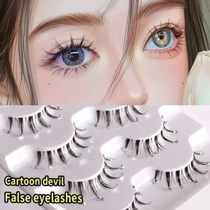 Diamond Eyelashes Extension Handmade Dramatic Halloween Full Strip Eyelash Thick Natural Dance Lashes