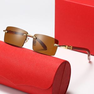 Mode Carti Luxus Coole Sonnenbrille Designer Designerrahmen Neues B-Motiv Quadratisch Ins Netz Rot Gleiche Männer und Frauen Europäisch-Amerikanischer Trend Holzbein Schleuder optisch