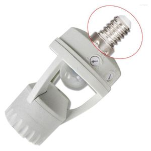 PBT Screw Light Bulb Holder PIR Infrared Motion Sensor Lamp With Switch Socket Identify Lamps