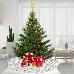 Decorações de Natal Merry Tree Skirt Snowflake Patterns Decorative Apron Festival Ornament for Home Shops