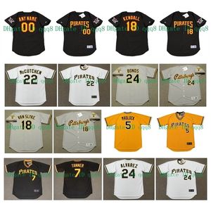 GlaVintage BARRY BONDS Jersey STARGELL ELLIS MADLOCK ANDY VAN SLYKE AL OLIVER ARAMIS RAMIREZ BERT BLYLEVEN BOB WALK Retro Baseball