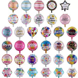 Party Decoration 18 inch Birthday Balloons 50pcs/lot Aluminium Foil Balloon Birthday Party Decorations Many Patterns Mixed