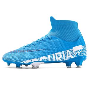 Kl￤dskor h￶g ankel m￤n fotboll anti-halk tffg fotboll st￶vlar professionella barn tr￤nar skor utomhus gr￤s cleats sneakers 220921