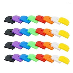 Sacchetti per gioielli 32Pcs Tag chiave Etichetta ID Codifica in silicone Identificatore di colore Copertura 8 colori Dropship