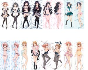 Kudde japansk anime min ungdom romantisk komedi är fel som jag förväntade mig yukinoshita yukino yuigahama yui dakimakura kroppsfodral