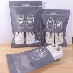 Storage Bags 4pcs Shoes Bag Zipper Closet Organizer Non-woven Travel Portable Waterproof Pocket Clothing Classified Hanging