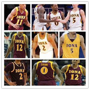 O WSKT usa a camisa de basquete da faculdade personalizada Iona Gaels Isaiah Ross Nelly Joseph Tahlik Chavez Dwayne Koroma Dylan Van Eyck Berrick Jeanlou