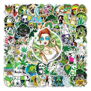 100PCS Character Weed Smoking Sticker Vinyl Stickers Water Bottle Laptop Mobile Phone Skateboard Kids Adult Decals
