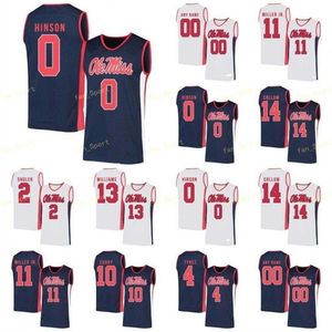 NIK1 NCAA COLLEGE OLE MISS REBELS BASKETBALL JERSEY 2 DEVONTAE SHULER 23 SAMMY HUNTER 24 JARKEL JOINER 3 KHADIM SYカスタムステッチ