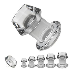 Articoli di bellezza Trasparente Hollow Anal Plug Butt Speculum Dilatatore Prostata Massaggiatore Ano Expander Giocattoli sexy Per Donna Uomo XL / XXL