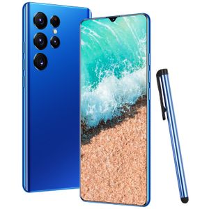 Mobiltelefon 7,2-Zoll-Handy Dual-SIM-Handy 16 GB 1T Andriod 10 Core 6800 mAh HD Cream 4G Face ID Globale Version entsperren