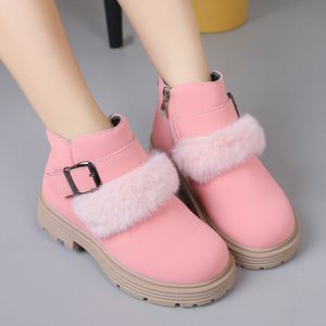 Botas inverno crianças bota solteira meninas curtas non slip student sapatos de moda outono simples princesa h435 220921