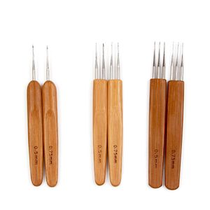 Hook Needles Dreadlocks Crochet Bamboo Handle Wooden Handle Single Reservoir Double Reservoirs Three-Head