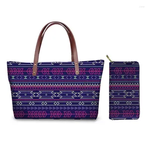 Borse da sera Viola Bohemian National Print Borse per donna 2022 Borsa a tracolla casual Donna Large Beachbags Tote Malas De Senhora