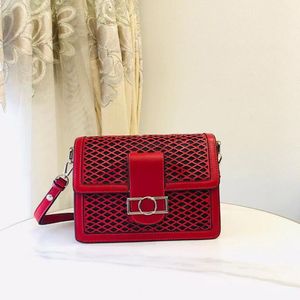 Luxury Handbags Tote äkta läder vintage baguette dubbel bärbar kedja singel axel messenger med fashionabla blixtlåsspänne handväska