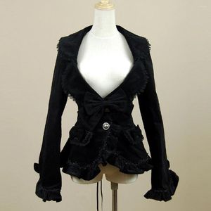 Kurtki damskie Kurtka wiosna jesień 2022 Vintage Gothic Costume Office Cardigan Coat