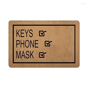 Carpets Welcome Doormat For Front Door Mat - Keys Phone Mask Reminder Funny Mats Rubber Non Slip Outdoor/Indoor Use