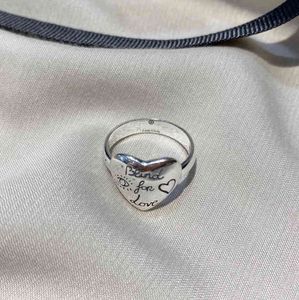 Rings de banda S925 Sterling Silver Love Love Fearless Ring Personalidade Par de casais clássicos para namorada Exclusive Design Jewel exclusivo Salegz9Q